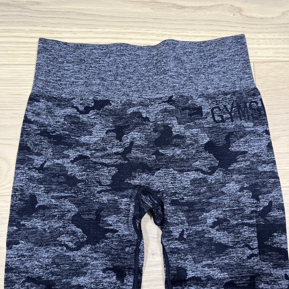 Gymshark Women’s Adapt Camo Seamless Leggings Black Grey - Picture 3 of 10